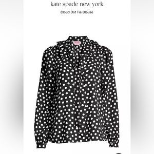 Kate spade tie blouse clouds